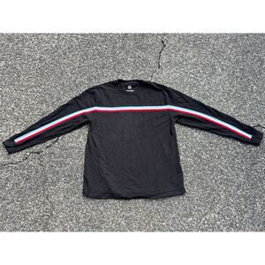 Ninth Hall | Shirts | Ninth Hall Black Long Sleeve Heavy Cotton red/white/blue